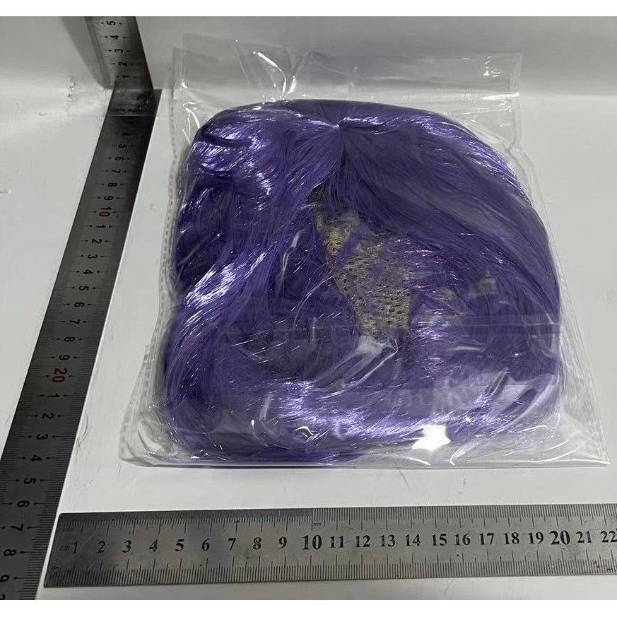 Peruca Cosplay, Flippy, Tunsoare Bob cu Breton, pentru Carnaval, Halloween, Petreceri Tematice, din PET, Marime Universala, Mov [3]