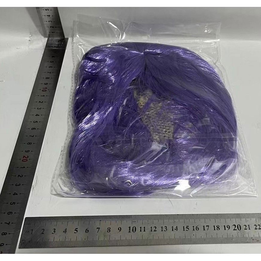 Peruca Cosplay, Flippy, Tunsoare Bob cu Breton, pentru Carnaval, Halloween, Petreceri Tematice, din PET, Marime Universala, Mov [3]