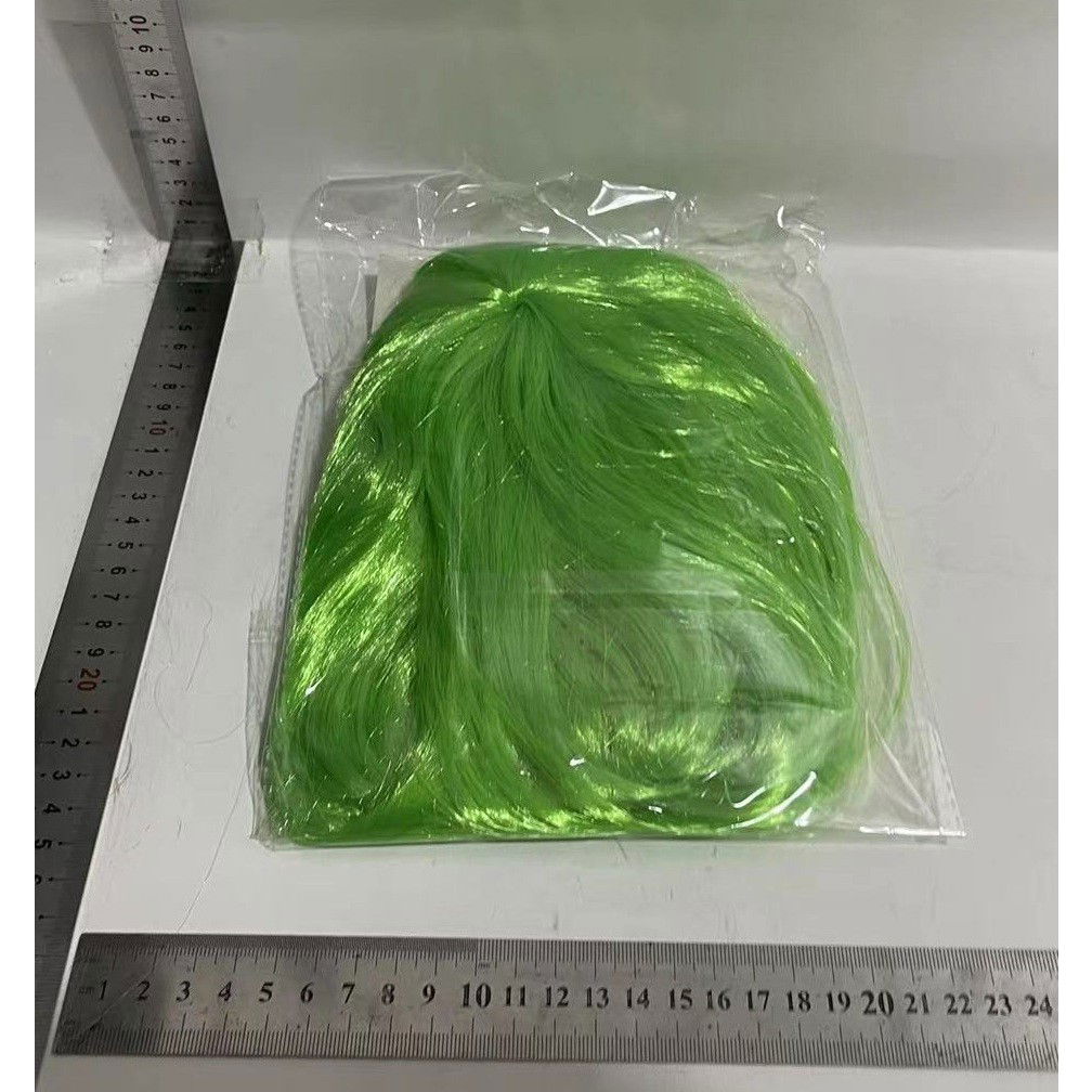 Peruca Cosplay, Flippy, Tunsoare Bob cu Breton, pentru Carnaval, Halloween, Petreceri Tematice, din PET, Marime Universala, Verde [6]