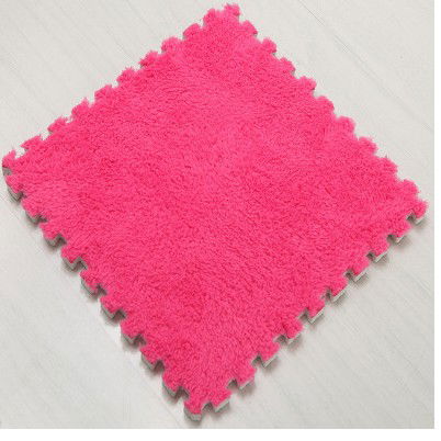 50 - 100 LEI - Set 10 Piese Covor tip Puzzle, Flippy, Spuma EVA, Pufos, 30 x 30 x 1 cm, Roz