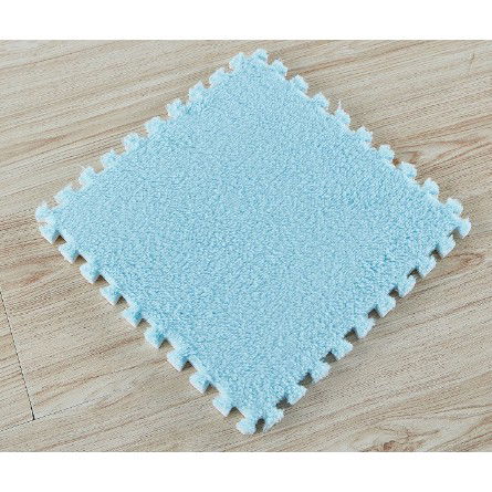 Set 10 Piese Covor tip Puzzle, Flippy, Spuma EVA, Pufos, 30 x 30 x 1 cm, Baby Blue [6]