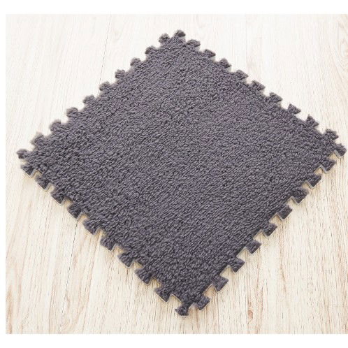 Set 10 Piese Covor tip Puzzle, Flippy, Spuma EVA, Pufos, 30 x 30 x 1 cm, Gri [6]