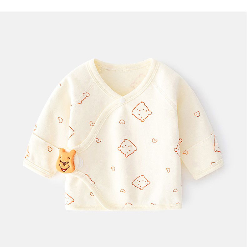 Articole Diverse copii - Pijama Bluza pentru Nou-nascuti, Flippy, din Bumbac, stil de Primavara - Toamna, Topic pentru Bebelusi, Print Ursulet, Marimea 52 cm, Bej