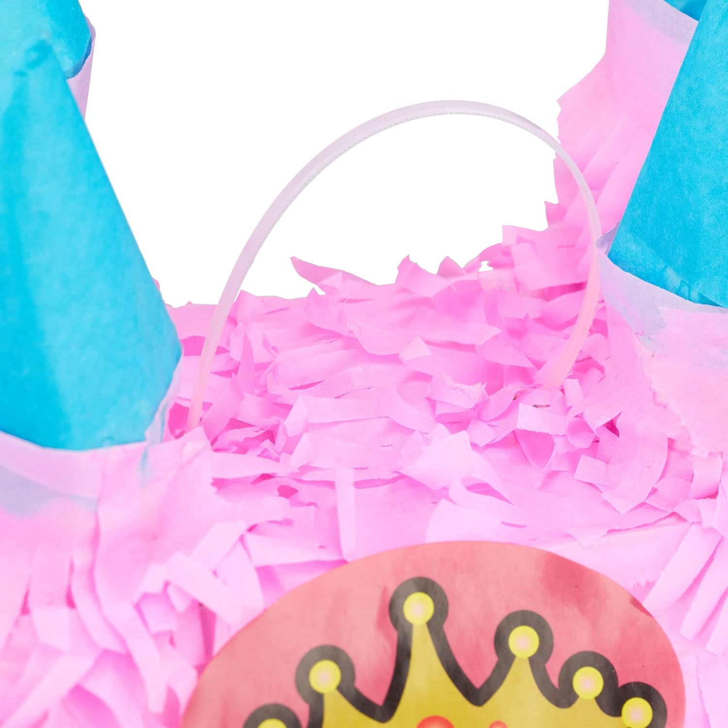 Pinata Castel Printesa pentru Petrecere, Flippy, din Hartie Creponata si Carton, Pinata pentru Petreceri, 40 x 37 x 15 cm, Roz deschis [6]