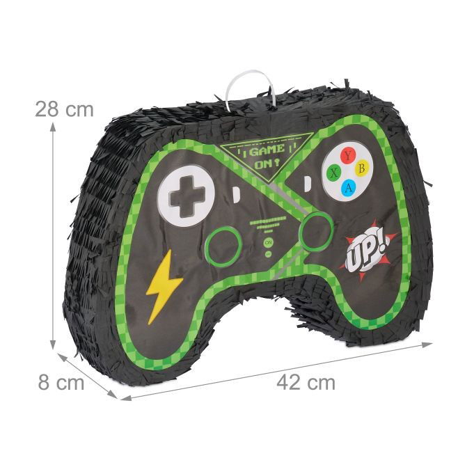 Pinata Controler Gamepad pentru Petrecere, Flippy, din Hartie si Carton, Pinata pentru Petreceri, 42 x 28 x 8 cm, Negru [5]