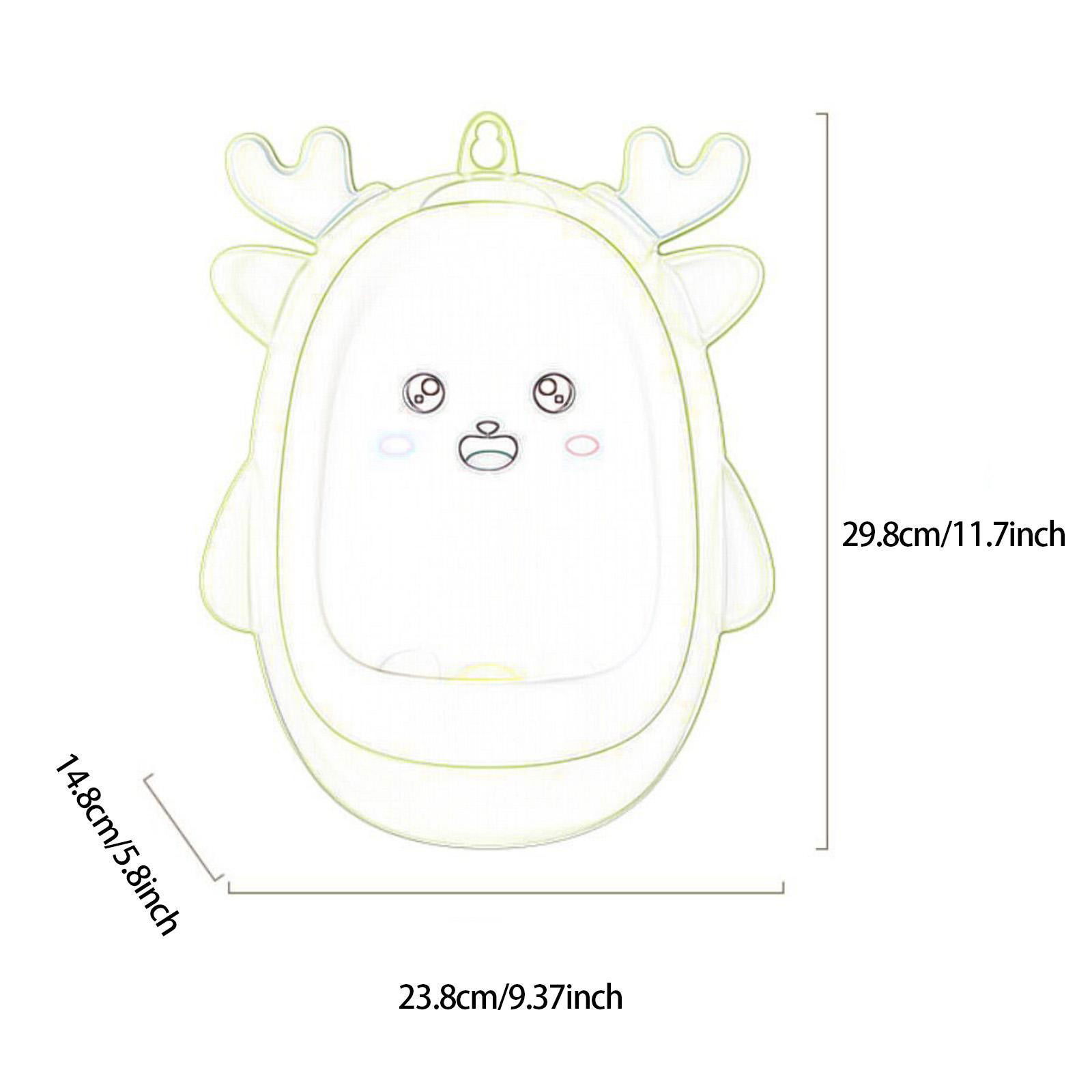 Pisoar pentru Baieti, Flippy, 0-8 Ani, in Forma de Cerb, Perie Inclusa, Montare pe Perete, Carlig Autoadeziv Inclus, 29.8 x 23.8 cm, Galben [3]