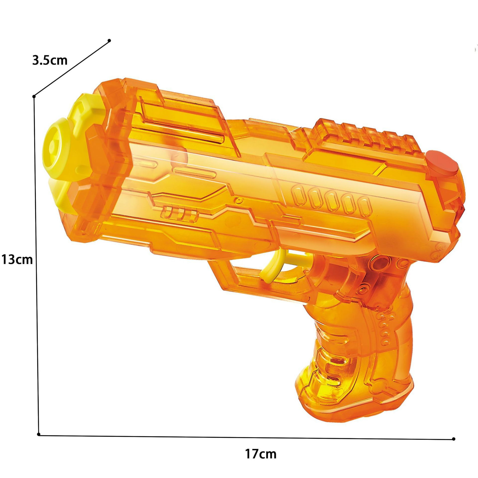 Jucarii interactive - Pistol cu Apa, Flippy, Pistol cu Apa pentru Copii, Manual, din Plastic, 23 x 16 x 4 cm, rezervor 250 ml, Portocaliu