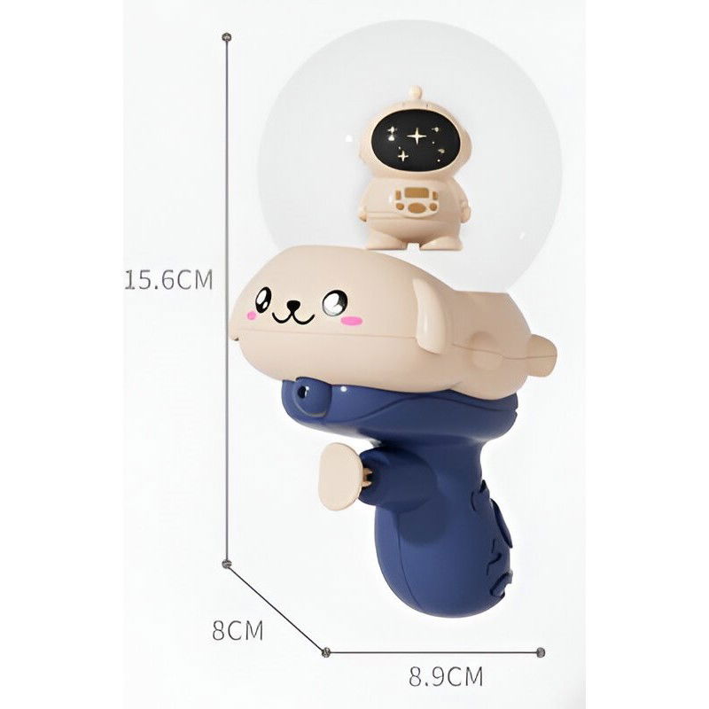 Pistol cu Apa pentru Copii, Flippy, Multifunctional, Capacitate 250 mL, Model Astronaut, 15.6x8x8.9 cm, ABS, Albastru [5]