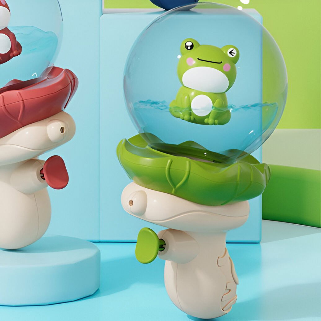 Pistol cu Apa pentru Copii, Flippy, Multifunctional, Capacitate 250 mL, Model Broscuta, 15.6x8x8.6 cm, ABS, Verde [5]