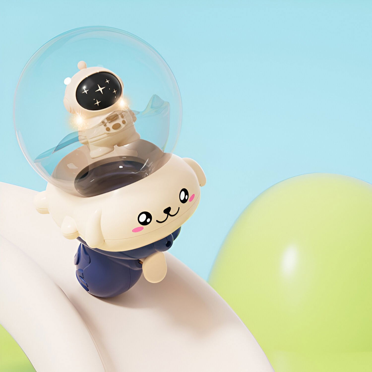 Pistol cu Apa pentru Copii, Flippy, Multifunctional, Capacitate 250 mL, Model Astronaut, 15.6x8x8.9 cm, ABS, Albastru [3]