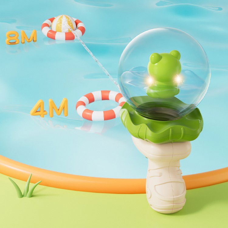 Pistol cu Apa pentru Copii, Flippy, Multifunctional, Capacitate 250 mL, Model Broscuta, 15.6x8x8.6 cm, ABS, Verde [6]