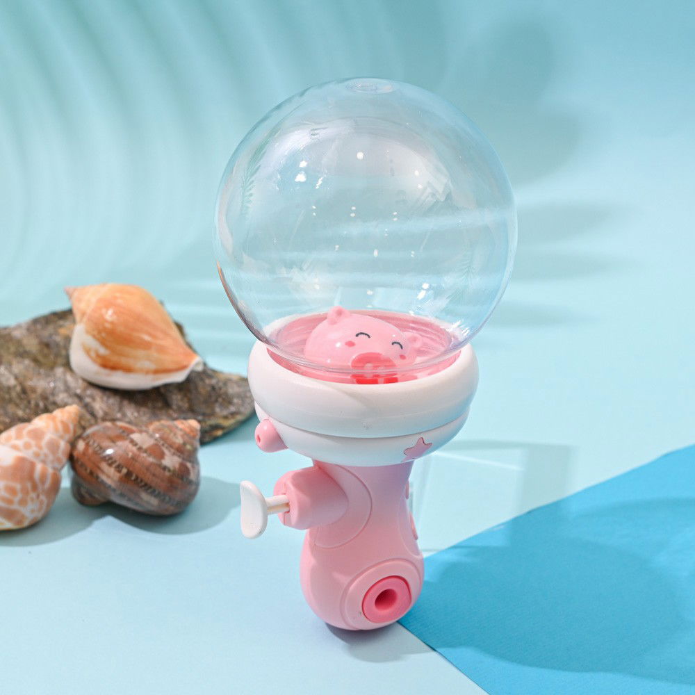 Pistol cu Apa pentru Copii, Flippy, Multifunctional, Capacitate 300 mL, Model Purcelus, 9x9x17cm, Plastic, Roz [4]