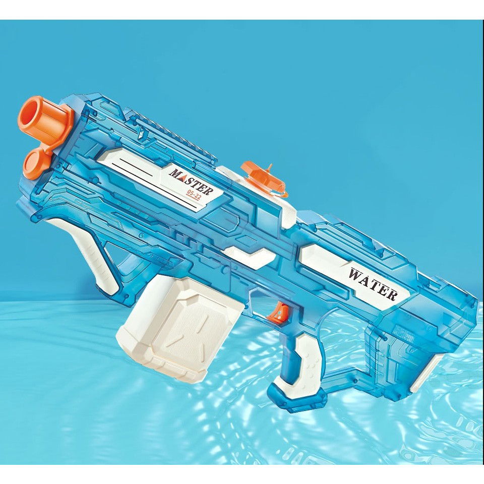 Pistoale cu apa - Pistol cu Apa Electric, Flippy, +6 Ani, Rezervor 650 ml, Incarcare USB, din Plastic, 59 x 23 x 6 cm, Albastru
