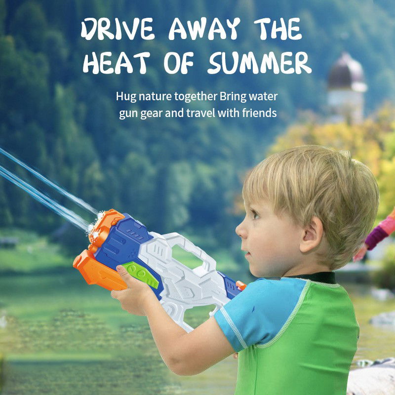 Pistoale cu apa - Pistol cu Apa pentru Copii, Rezervor, Pentru Piscina/Plaja, Flippy, 6ani+, 3 duze, Multicolor, 1000ML