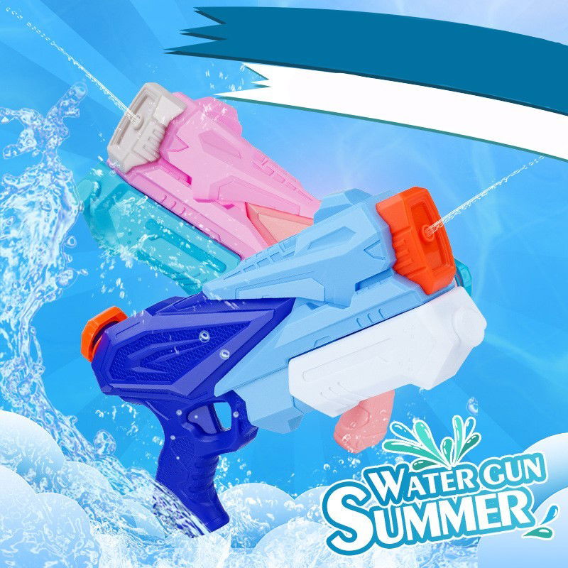 Pistol cu Apa pentru Copii, Rezervor, Pentru Piscina/Plaja, Flippy, 6ani+, 3 duze, Albastru, 500ML [4]