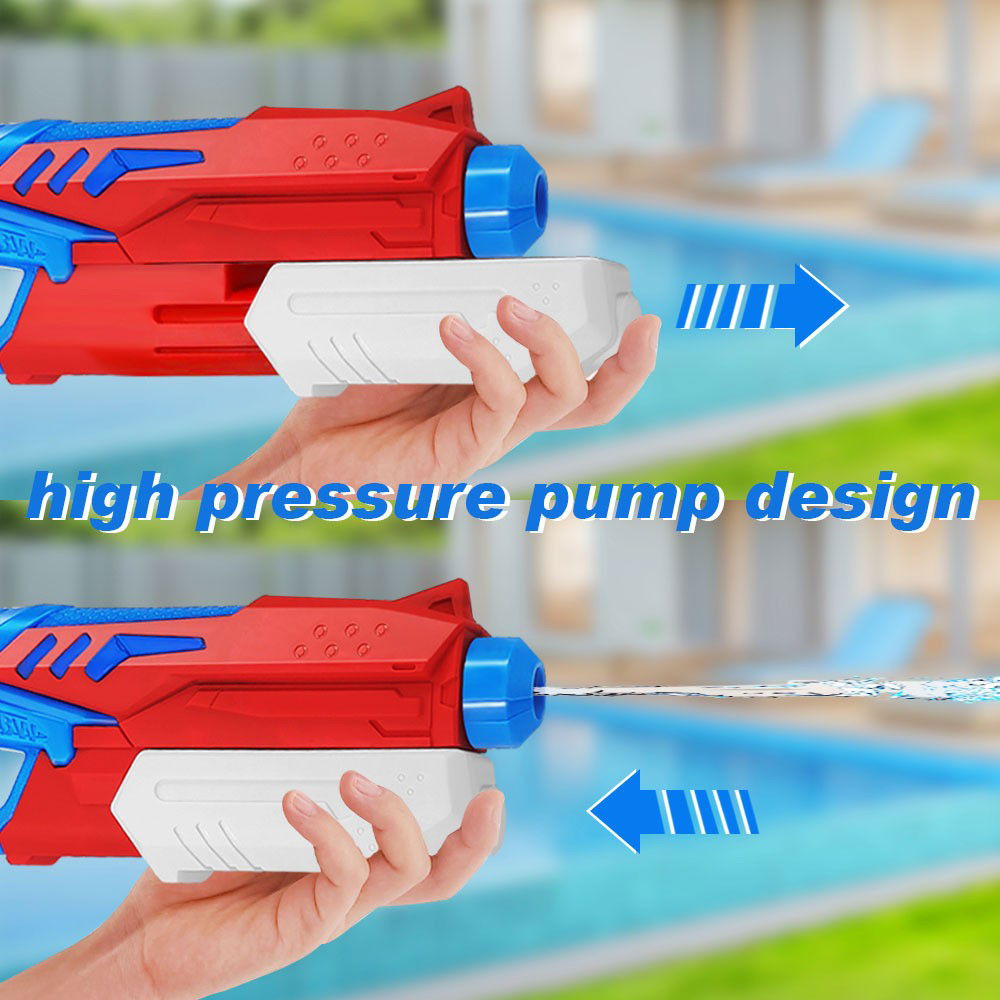 Pistol cu Apa pentru Copii, Rezervor, Pentru Piscina/Plaja, Flippy, 6ani+, Albastru deschis/Rosu, 300ML [4]