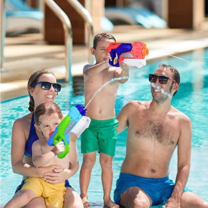 Pistoale cu apa - Pistol cu Apa pentru Copii, Rezervor, Pentru Piscina/Plaja, Flippy, 6ani+, Verde/Albastru, 550ML