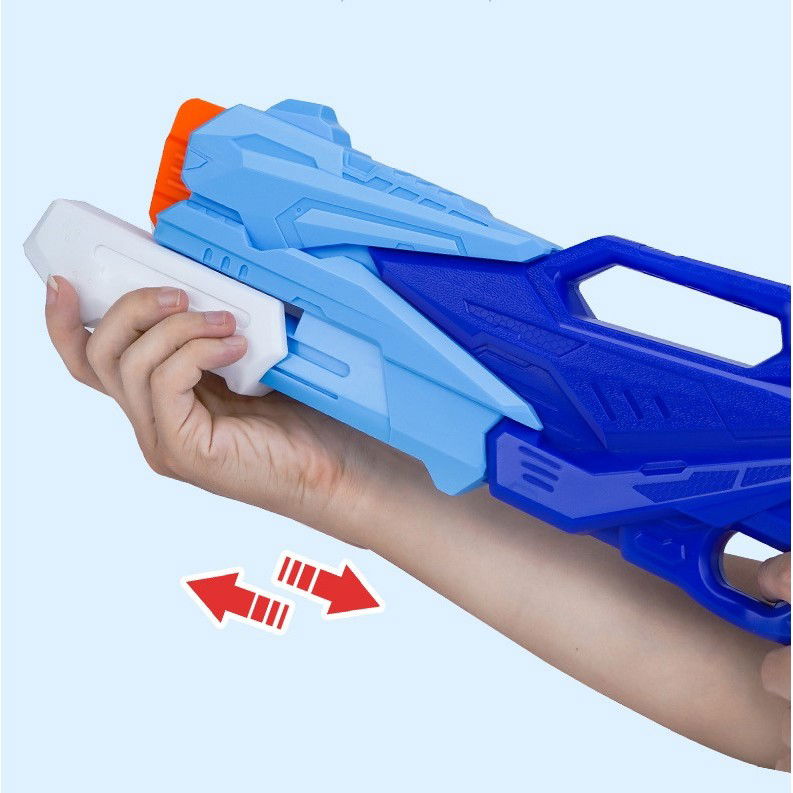 Pistol cu Apa pentru Copii, Rezervor, Pentru Piscina/Plaja, Flippy, 6ani+, 3 duze, Albastru, 500ML [6]