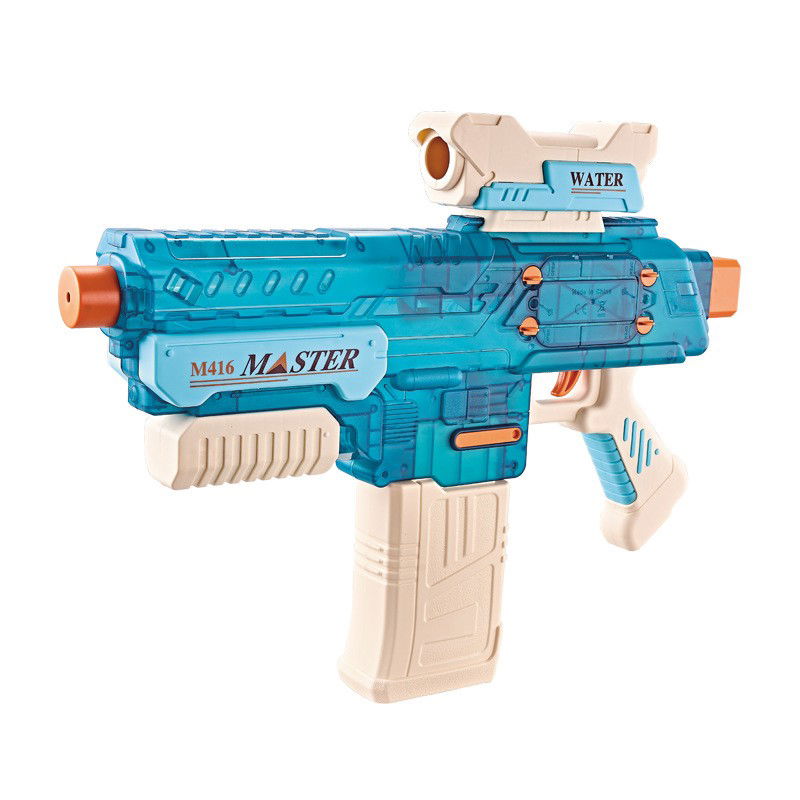 Pistoale cu apa - Pistol cu Apa Electric, Flippy, +6 Ani, Rezervor 500 ml, Incarcare USB, din Plastic, 43 x 5.5 x 30 cm, Albastru