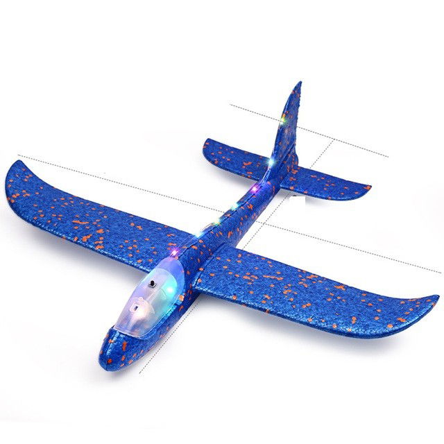 Pistol cu Lansator de Avion, Flippy, din Polistiren+Plastic, +3 Ani, Avion 24 cm, Lansare 10 m, Rosu/Albastru [2]