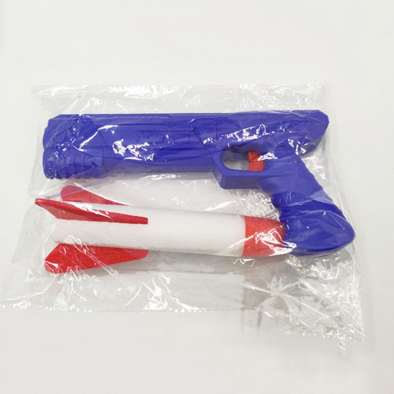 Pistol de Jucarie, Flippy, cu Lansator de Racheta, din Polistiren/Plastic, Lumina LED, +3 Ani, Albastru/Rosu [4]