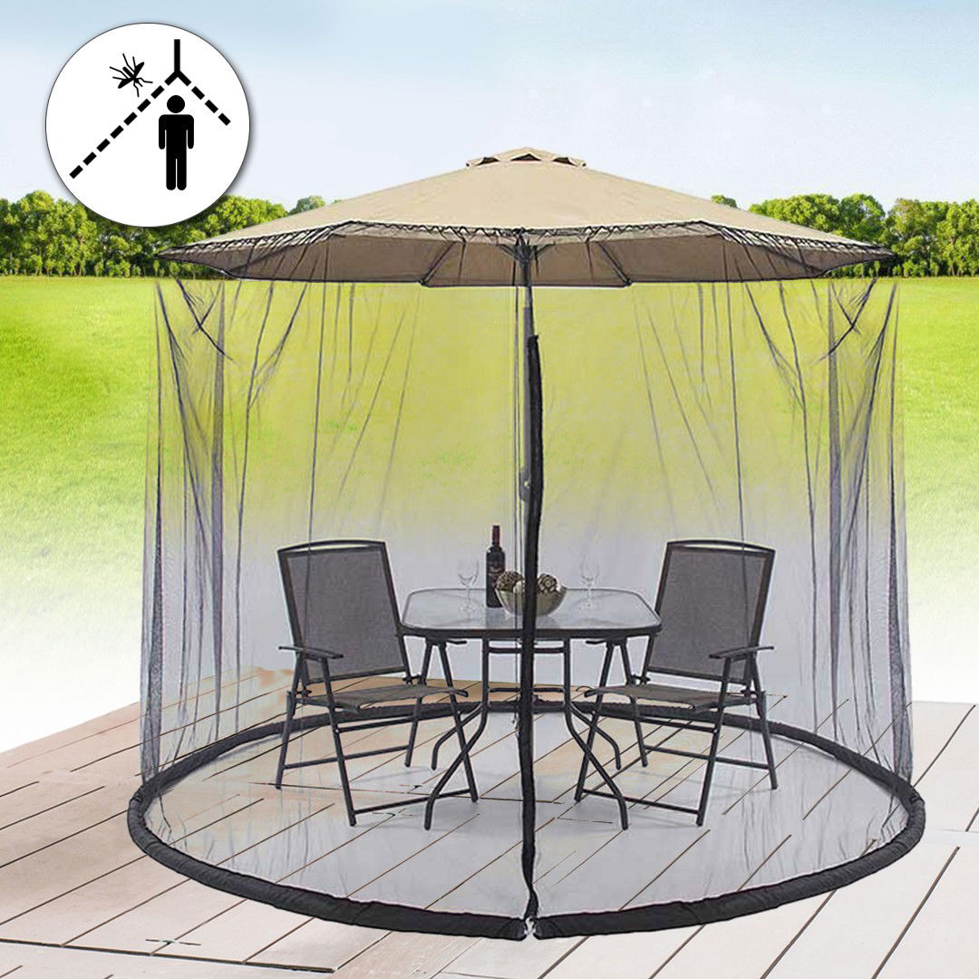 Plasa anti-tantari si insecte Flippy, pentru umbrela de soare, inaltime 2.3, diametru 3 m, negru [4]