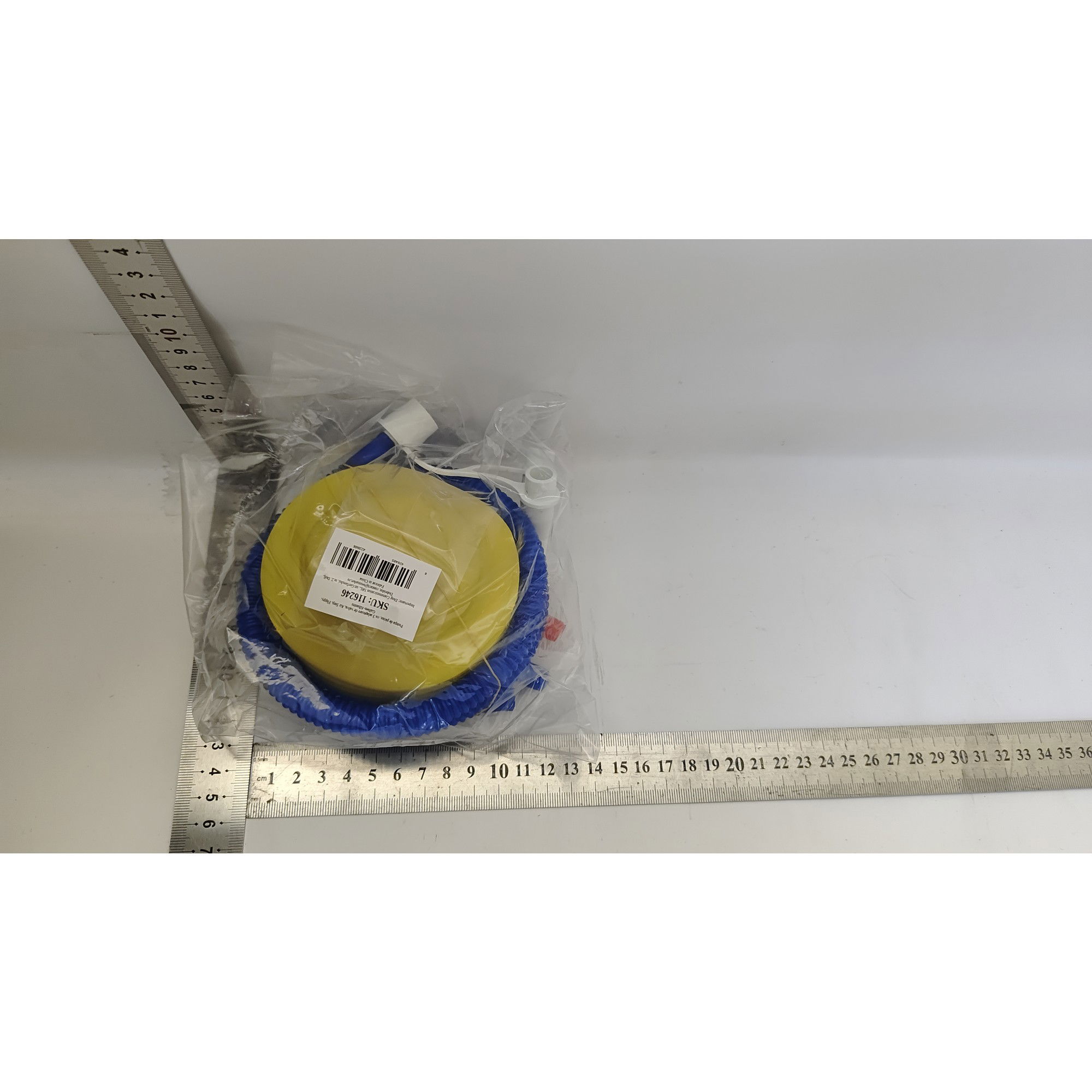 Pompa de picior, cu 3 adaptoare de valva, Air Step, Flippy, Galben-Albastru [6]