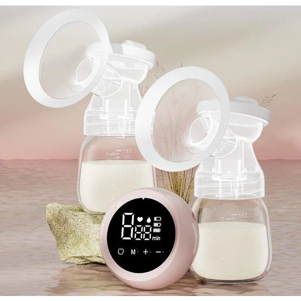 Pompa de San Electrica 2 in 1, Flippy, cu 2 Biberoane, Capacitate 180 ml, Incarcare USB Tip C, 1200 mAh, 2 Moduri, 9 Viteze, Roz Transparent [5]