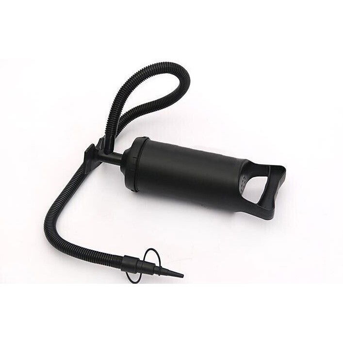 Articole pentru copii - Pompa manuala pentru umflat obiecte gonflabile , colace , saltele , cu 3 adaptori pentru interconectare si furtun, negru, Flippy