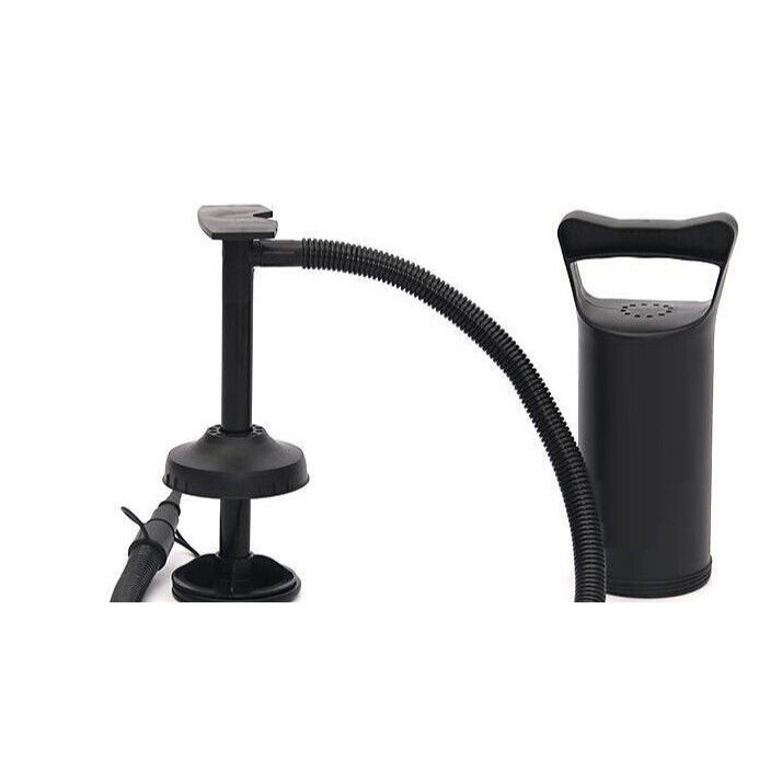 Pompa manuala pentru umflat obiecte gonflabile , colace , saltele , cu 3 adaptori pentru interconectare si furtun, negru, Flippy [4]