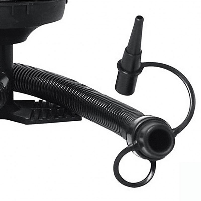 Pompa manuala pentru umflat obiecte gonflabile , colace , saltele , cu 3 adaptori pentru interconectare si furtun, negru, Flippy [6]