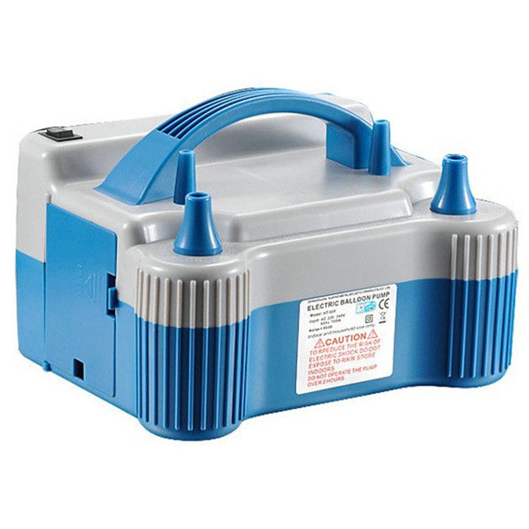 Petrecere - Pompa Electrica de Umflat Baloane, Flippy, cu Doua Iesiri, 220V, Putere 680W, Accesorii petrecere, Albastru-Gri