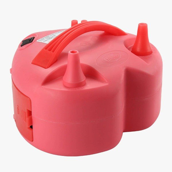 Pompa Electrica Pentru Umflat Baloane, 600 W, in Forma de Inima, Doua Capete de Umflat, din Plastic, Rosu [4]