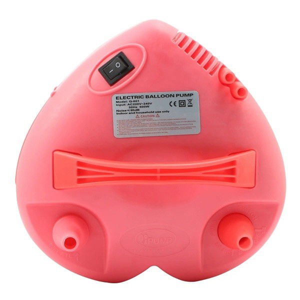 Pompa Electrica Pentru Umflat Baloane, 600 W, in Forma de Inima, Doua Capete de Umflat, din Plastic, Rosu [5]