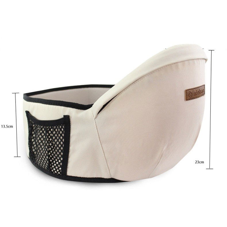Port-Bebe Ergonomic Ajustabil cu Scaun, 3 Pozitii, Bumbac Respirabil, pentru Copii 0-3 Ani, 20 kg Maxim, 25 x 22 x 18 cm, Gri [4]