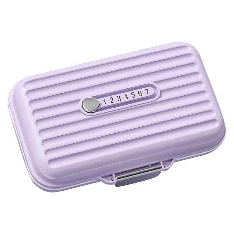 Cutie Medicamente, Flippy, Mov, 7 Compartimente, Portabila si Compacta, 11x7.2x3.5 cm, Ideala pentru Uzul Cotidian [1]