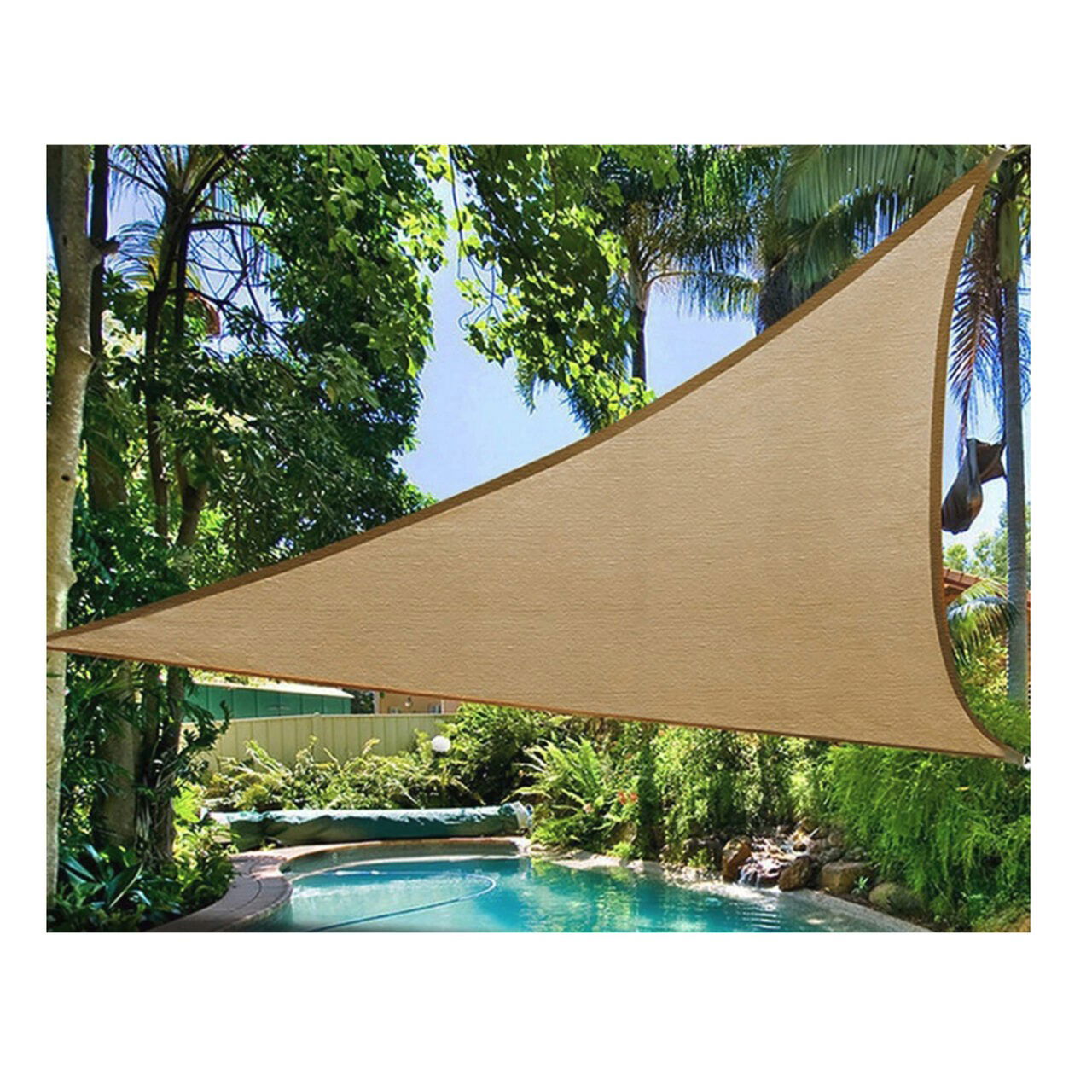 50 - 100 LEI - Prelata de soare/ Copertina de tip parasolar pentru terasa si gradina, Flippy, triunghiulara, 2x2x2 m, galbena