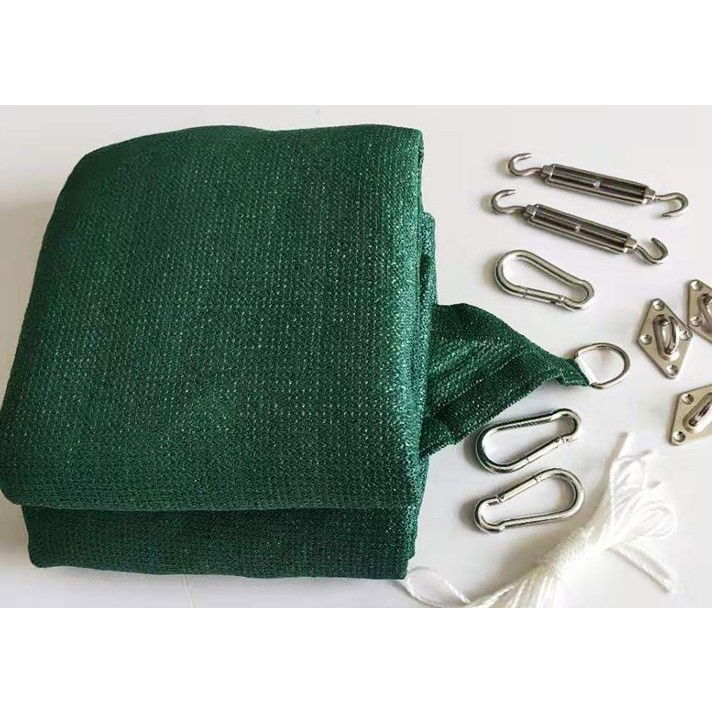 50 - 100 LEI - Prelata de soare/ Copertina de tip parasolar, triunghiulara, 3x3x3 m, verde