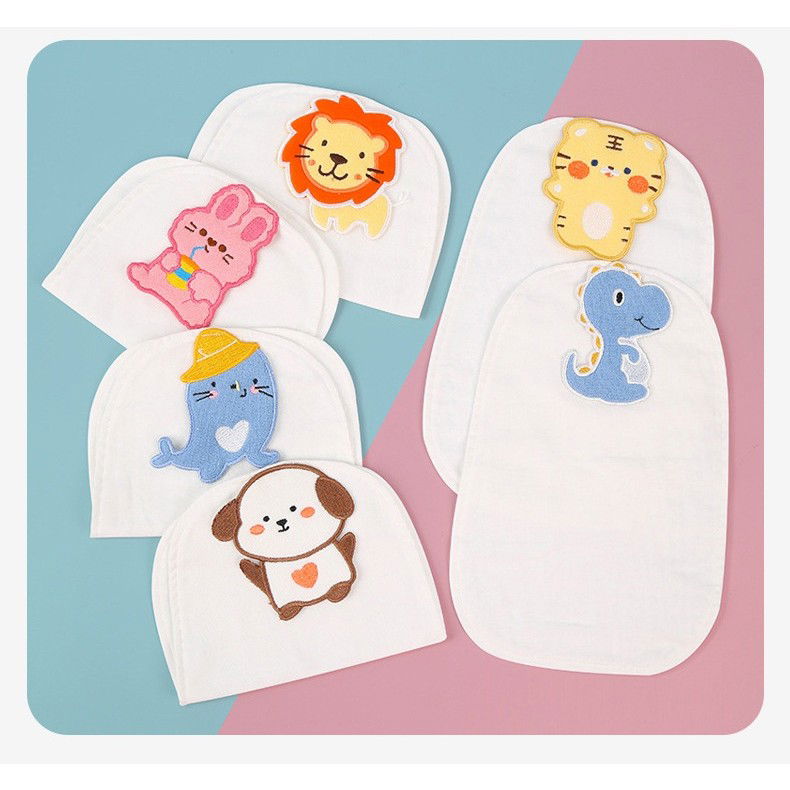 Prosop Absorbant, Flippy, din Bumbac, pentru Bebelusi, 19x28 cm, Model Iepuras, Alb [4]