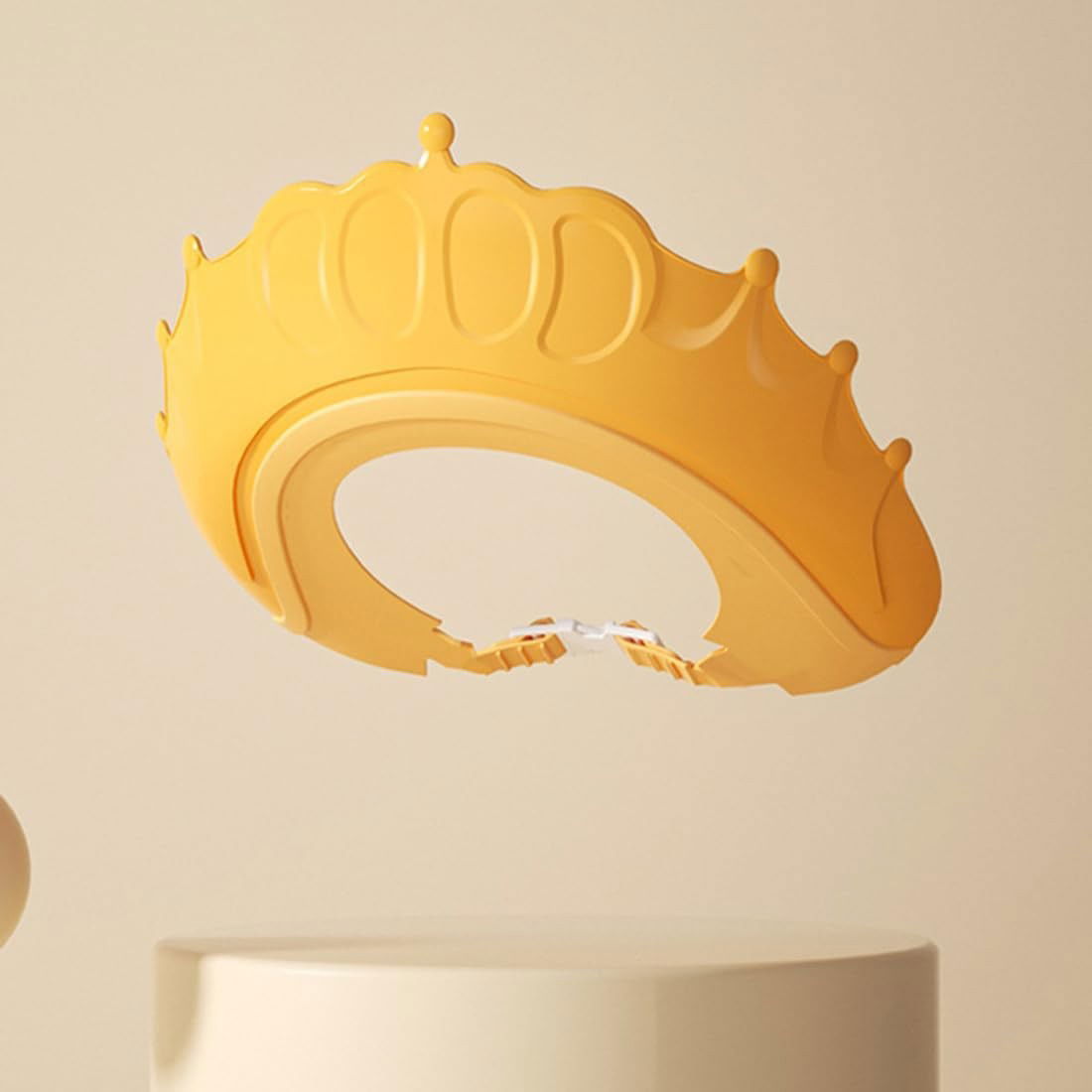 Viziera de Protectie Baie Pentru Copii, Fippy, Model Coronita, Dimensiune ajustabila, Durabil, Usor de curatat, Impotriva Samponului, pentru Ochi si Urechi, TPE+PP, 24x22 cm, Galben [4]