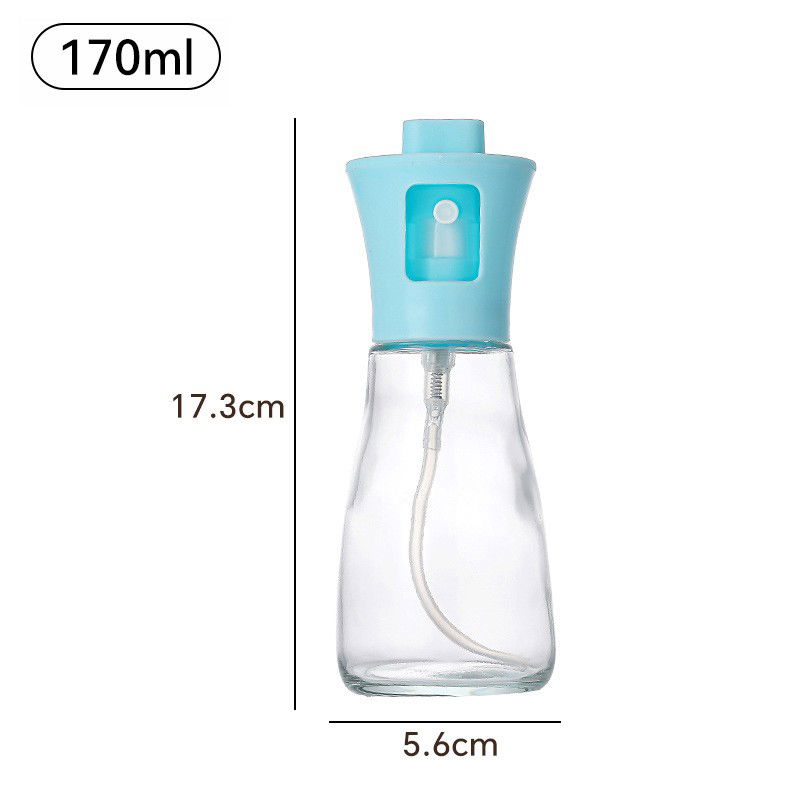 Organizatoare si Depozitare Bucatarie - Pulverizator pentru Ulei, Flippy, Pulverizator din Sticla pentru Otet sau Alte Lichide de Gatit, Simplu Reincarcabil, Multifunctionale, 17.3 x 5.6 cm, Capacitatea 170 ml, Albastru