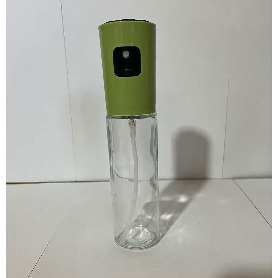 Organizatoare si Depozitare Bucatarie - Pulverizator Ulei, Otet, Flippy, din Sticla, 100 ml, Reincarcabil, 18.3 x 4.3 cm, Masura 90 ml, Capac Mat, Verde