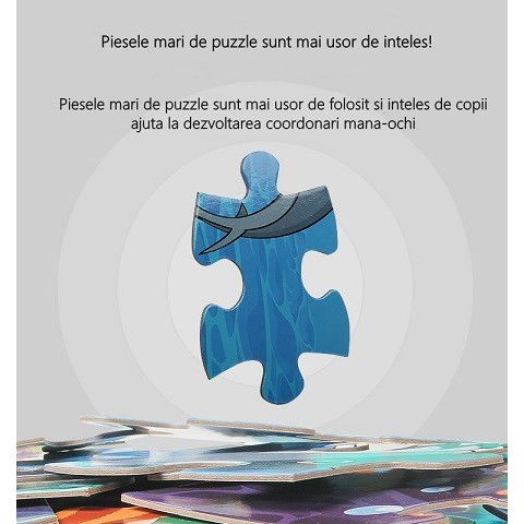 Puzzle pentru copii, jungla cu animale, 48 de piese [4]