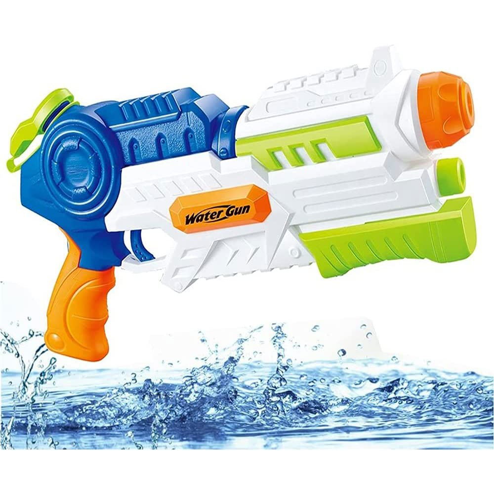 Pistol cu Apa pentru Copii, Rezervor, Pentru Piscina/Plaja, Flippy, 6ani+, Albastru/Multicolor, 1000ML [5]