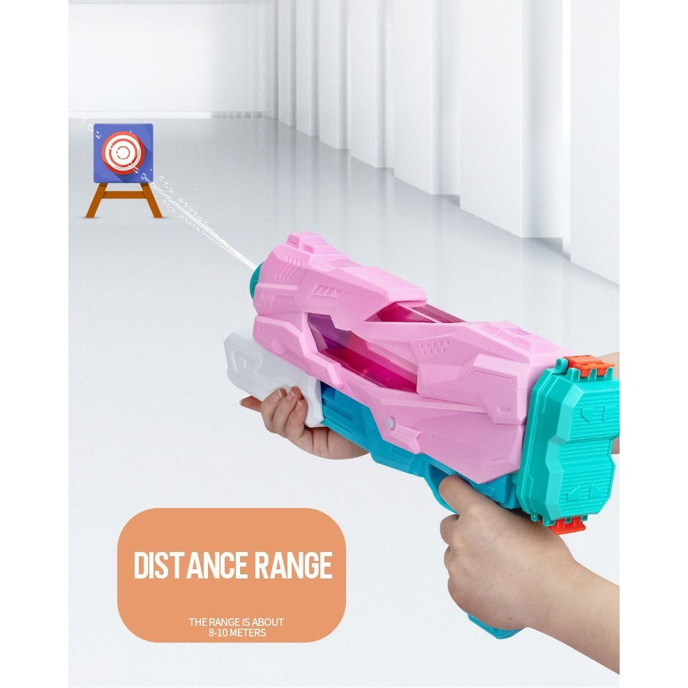 Pistol cu Apa pentru Copii, Rezervor, Pentru Piscina/Plaja, Flippy, 6ani+, Quick Fill, Roz, 600ML [3]