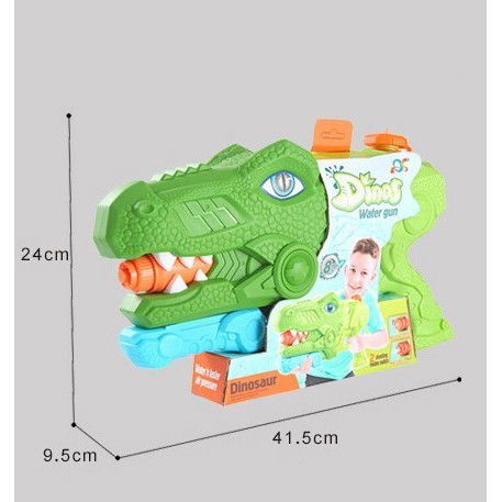Pistol cu Apa pentru Copii, Rezervor, Pentru Piscina/Plaja, Flippy, 6ani+, Tiranozaur, 3 duze, Verde, 1440ML [6]