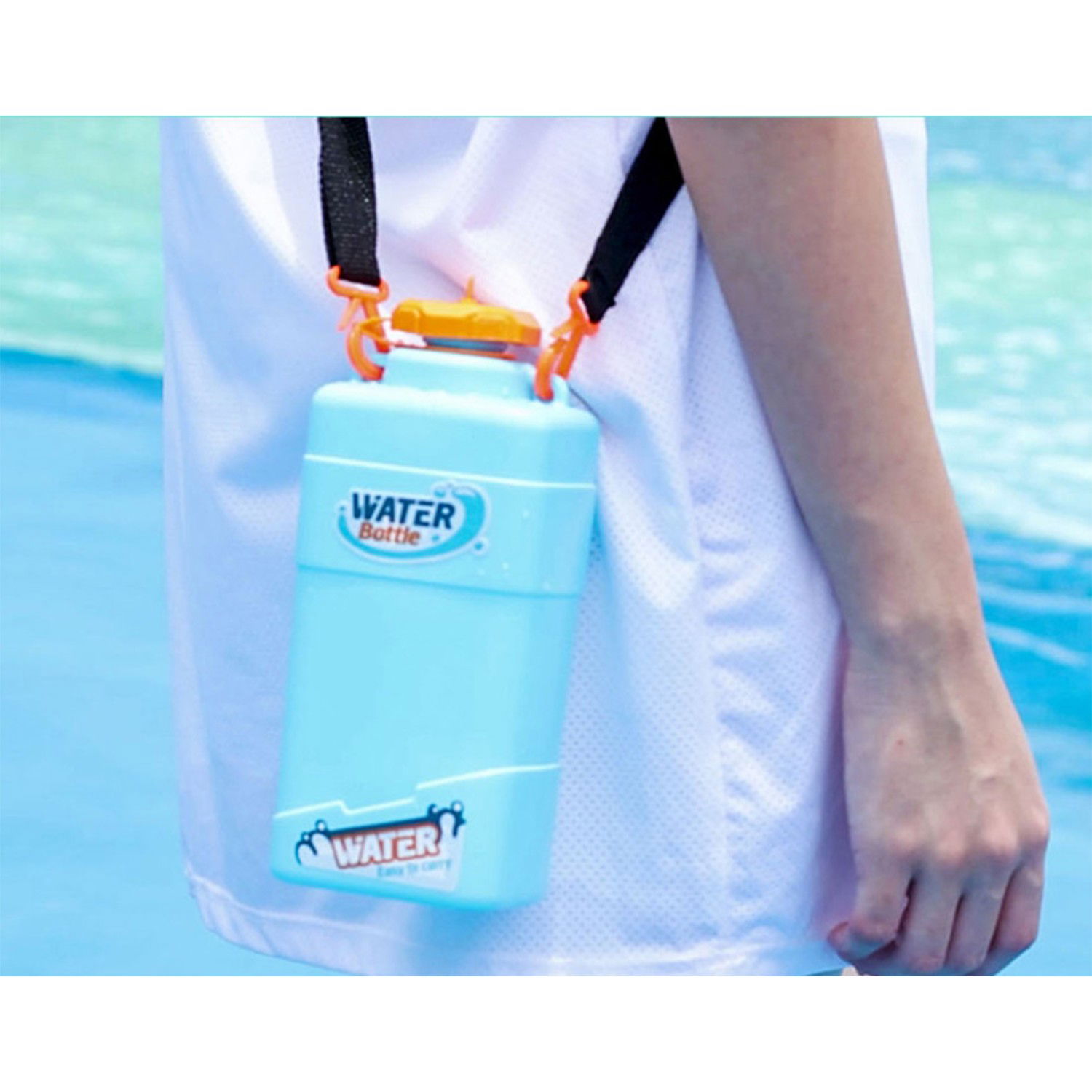 Pistol cu Apa pentru Copii, Rezervor 600ml, Flippy, 14ani+, cu baterie 1200mAh, Electric Burst, Albastru/Alb, 1000ML [4]