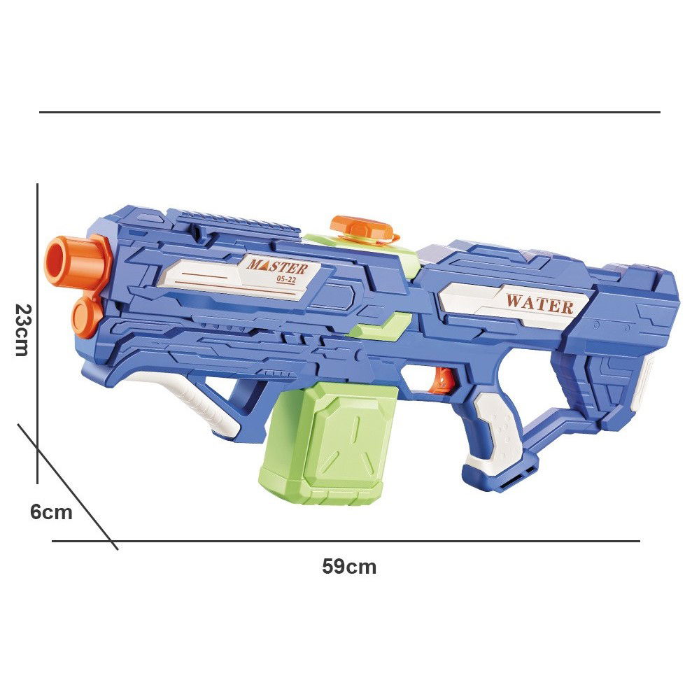 Pistol cu Apa pentru Copii, Rezervor 600ml, Flippy, 14ani+, cu baterie 1200mAh, Electric Burst, Albastru/Verde, 800ML [8]