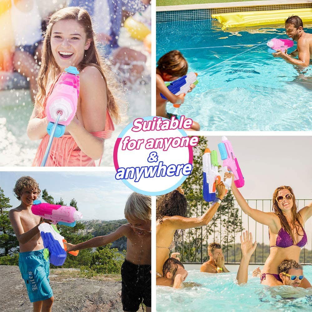 Pistol cu Apa pentru Copii, Rezervor, Pentru Piscina/Plaja, Flippy, 6ani+, Roz, 1250ML [4]