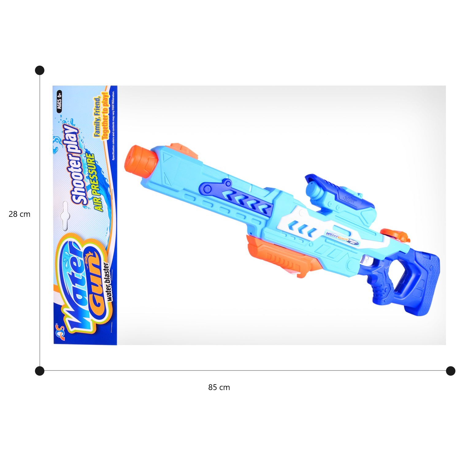 Pistoale cu apa - Pistol cu Apa pentru Copii, Rezervor, Pentru Piscina/Plaja, Flippy, 6ani+, Albastru, 1200ML